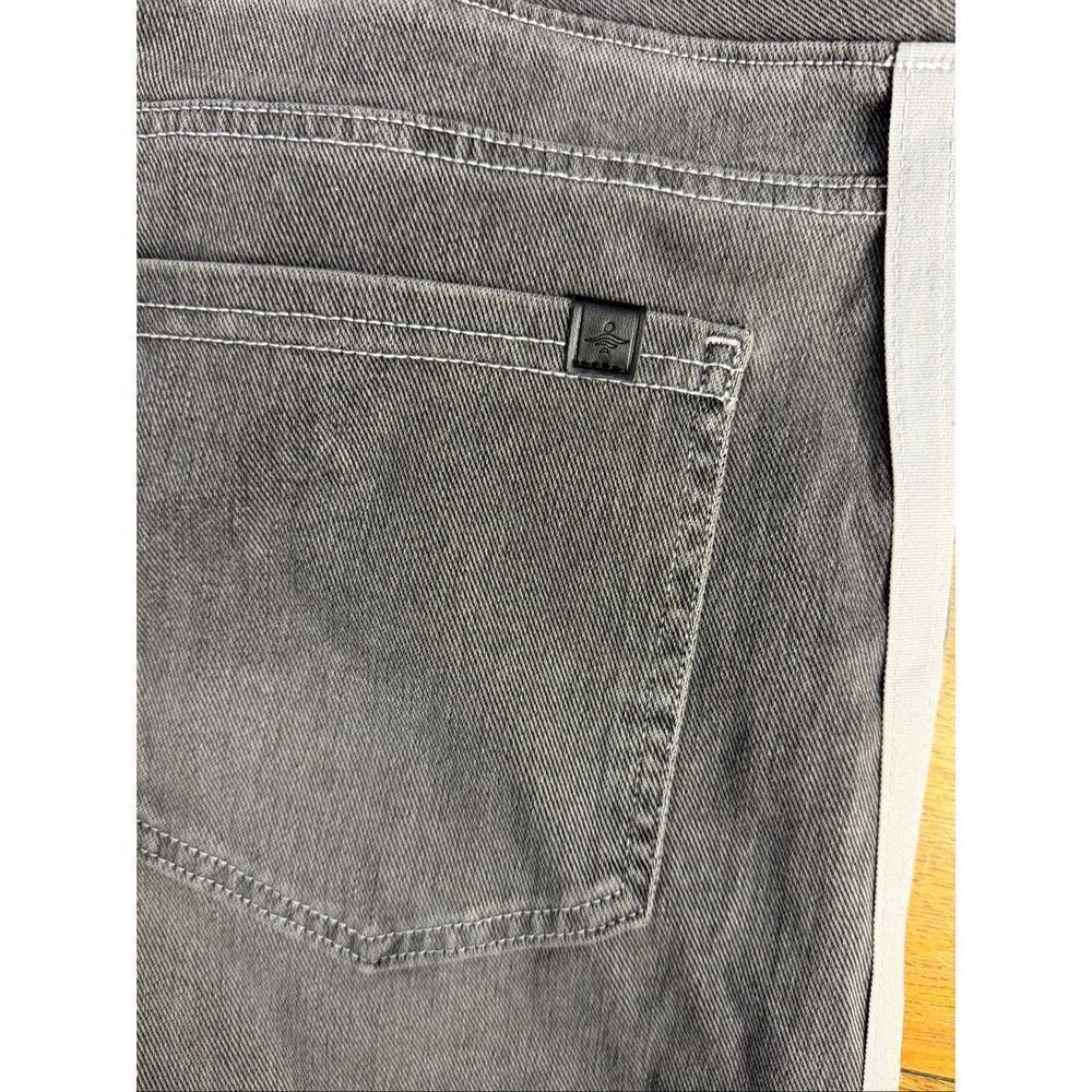 Halara Flex High-Waisted Wide Leg Side Stripe Denim-Look Pants - Grey XL - Picture 6 of 10